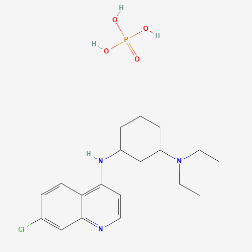 Molecular Structure of 49723-47-9 (Phosphoric acid--N~3~-(7-chloroquinolin-4-yl)-N~1~,N~1~-diethylcyclohexane-1,3-diamine (1/1))
