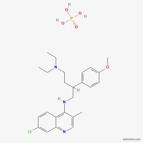 Molecular Structure of 5422-32-2 (Phosphoric acid--N~1~-(7-chloro-3-methylquinolin-4-yl)-N~4~,N~4~-diethyl-2-(4-methoxyphenyl)butane-1,4-diamine (1/1))