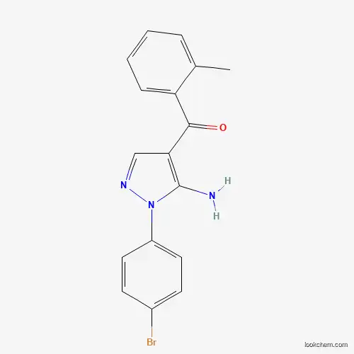 Molecular Structure of 618091-92-2 ((5-Amino-1-(4-bromophenyl)-1H-pyrazol-4-YL)(O-tolyl)methanone)