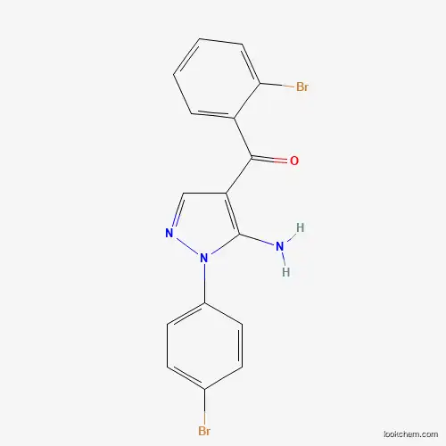 Molecular Structure of 618091-96-6 ((5-Amino-1-(4-bromophenyl)-1H-pyrazol-4-YL)(2-bromophenyl)methanone)