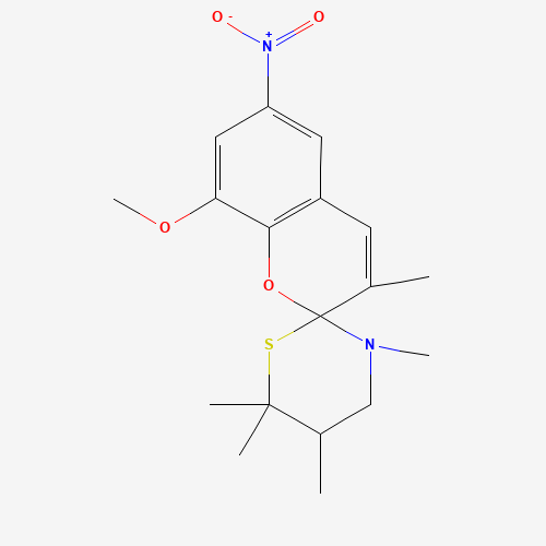 Molecular Structure of 69971-99-9 (8'-Methoxy-3,3',5,6,6-pentamethyl-6'-nitrospiro[1,3-thiazinane-2,2'-chromene])