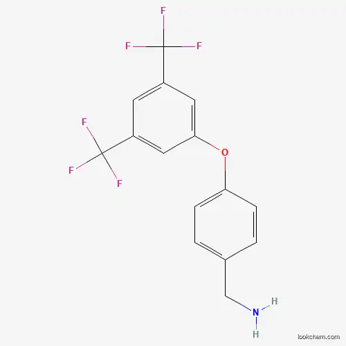 Molecular Structure of 771572-16-8 ((4-[3,5-Bis(Trifluoromethyl)Phenoxy]Phenyl)Methylamine)