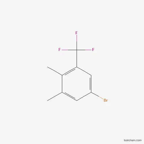 Molecular Structure of 80245-29-0 (5-Bromo-1,2-dimethyl-3-(trifluoromethyl)benzene)