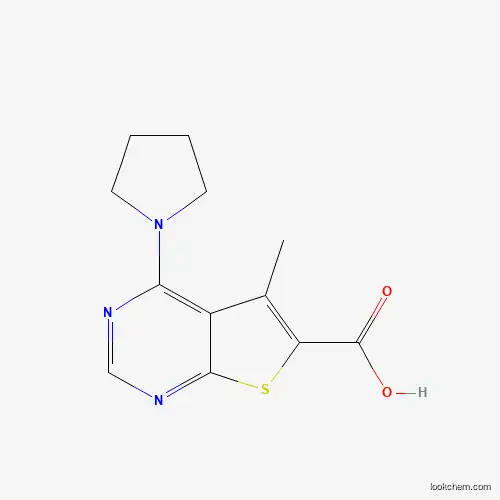 5-Methyl-4-pyrrolidin-1-yl-thieno[2,3-d]-pyrimidine-6-carboxylic acid