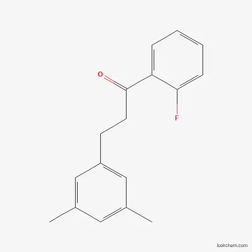Molecular Structure of 898780-82-0 (3-(3,5-Dimethylphenyl)-2'-fluoropropiophenone)