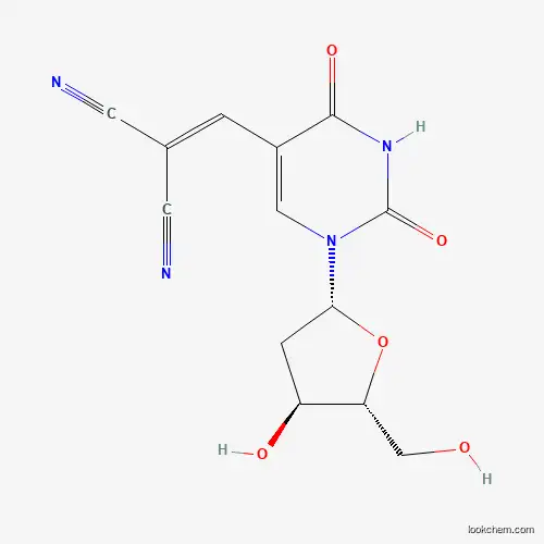 2-((1-((2R,4S,5R)-4-hydroxy-5-(hydroxymethyl)tetrahydrofuran-2-yl)-2,4-dioxo-1,2,3,4-tetrahydropyrimidin-5-yl)methylene)malononitrile