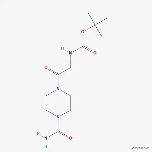 Molecular Structure of 917202-00-7 (2-Boc-amino-1-(4-carbamoyl-piperazin-1-yl)-ethanone)