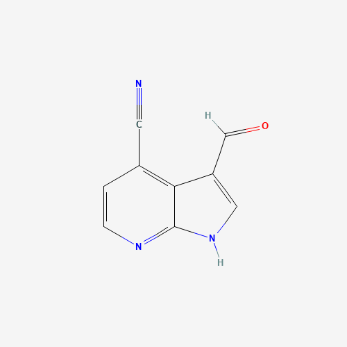 1H-Pyrrolo[2,3-b]pyridine-4-carbonitrile, 3-formyl-