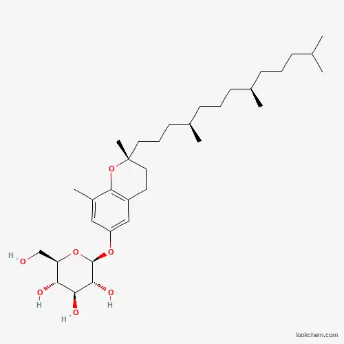 Molecular Structure of 102340-61-4 ((2R)-2,8-Dimethyl-2-((4R,8R)-4,8,12-trimethyltridecyl)-3,4-dihydro-2H-1-benzopyran-6-yl-beta-D-glucopyranoside)