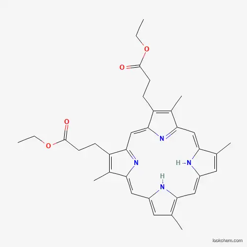 Molecular Structure of 10591-30-7 (Diethyl 3,3'-(3,7,12,17-tetramethylporphyrin-2,18-diyl)dipropanoate)
