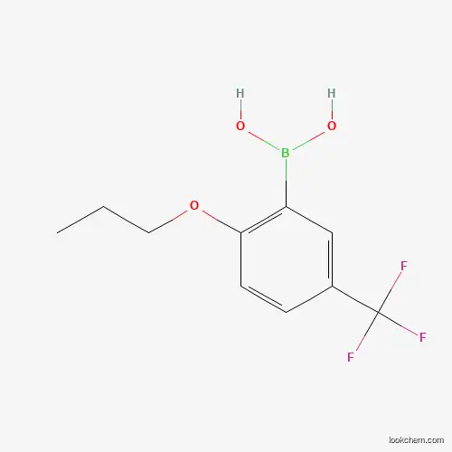 Molecular Structure of 1162257-29-5 ((2-Propoxy-5-(trifluoromethyl)phenyl)boronic acid)