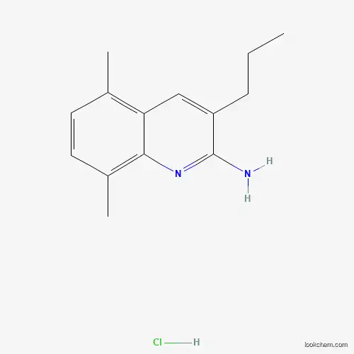 Molecular Structure of 1170435-03-6 (2-Amino-5,8-dimethyl-3-propylquinoline hydrochloride)