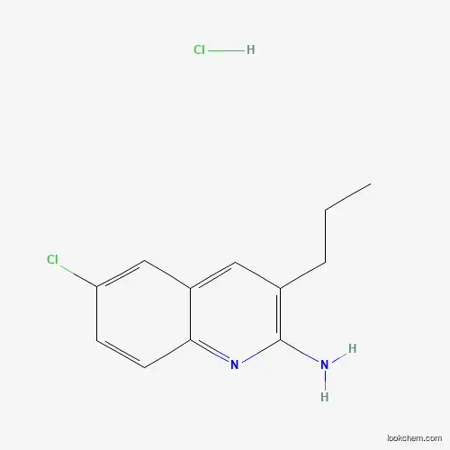 Molecular Structure of 1171447-48-5 (2-Amino-6-chloro-3-propylquinoline hydrochloride)