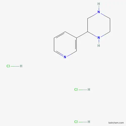Molecular Structure of 1171887-03-8 (2-(Pyridin-3-yl)piperazine trihydrochloride)