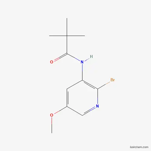 Molecular Structure of 1171920-11-8 (N-(2-Bromo-5-methoxypyridin-3-yl)pivalamide)