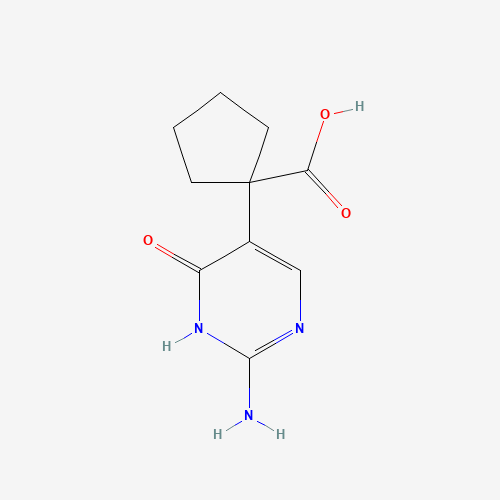 Molecular Structure of 1184914-22-4 (1-(2-Amino-4-hydroxypyrimidin-5-yl)cyclopentanecarboxylic acid)