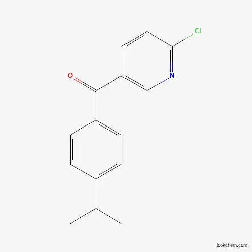 Molecular Structure of 1187169-32-9 (2-Chloro-5-(4-isopropylbenzoyl)pyridine)