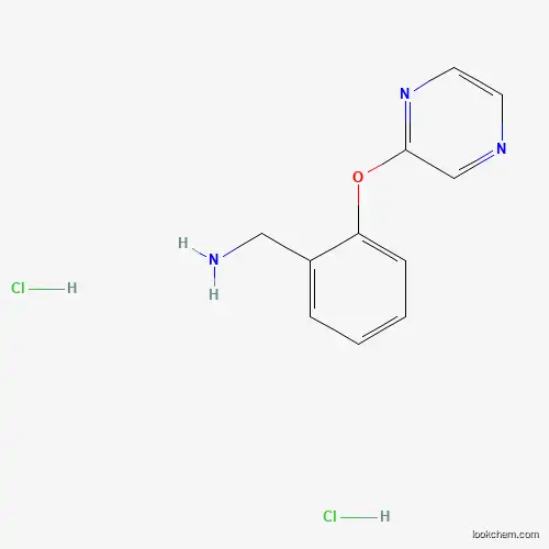 Molecular Structure of 1188263-55-9 (2-(Pyrazin-2-yloxy)benzylamine dihydrochloride)