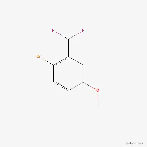 Molecular Structure of 1214329-81-3 (1-Bromo-2-(difluoromethyl)-4-methoxybenzene)