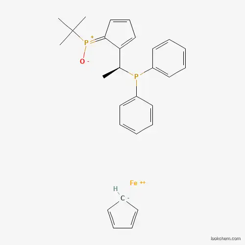 Molecular Structure of 1221746-31-1 ((RP)-1-[(S)-tert-Butylphosphinoyl]-2-[(S)-1-(diphenylphosphino)ethyl]ferrocene)