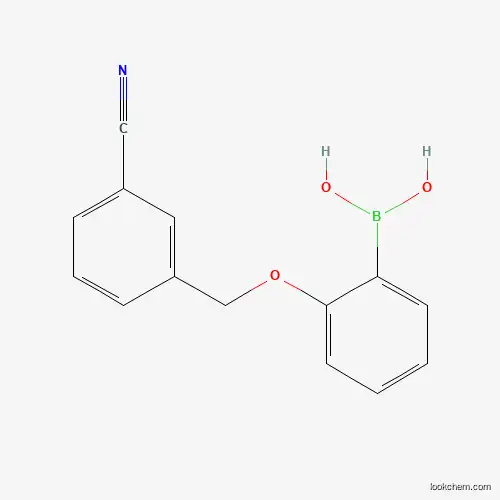 Molecular Structure of 1256355-67-5 (2-(3-Cyanophenylmethoxy)phenylboronic acid)