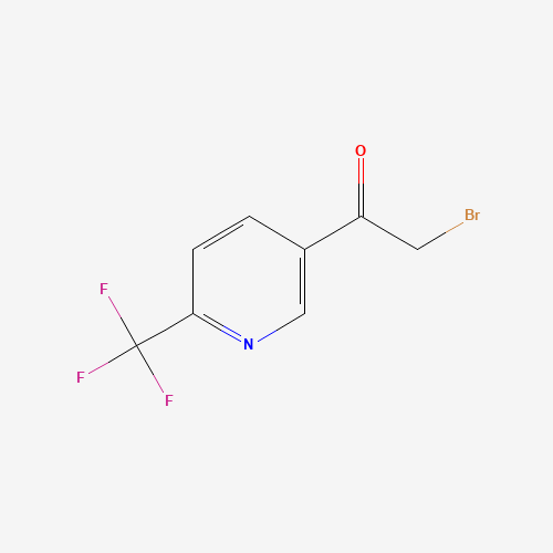 Molecular Structure of 1379332-23-6 (2-Bromo-1-(6-(trifluoromethyl)pyridin-3-YL)ethanone)