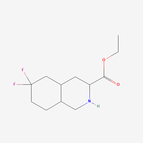 Molecular Structure of 1403766-53-9 (Ethyl 6,6-difluoro-octahydroisoquinoline-3-carboxylate)