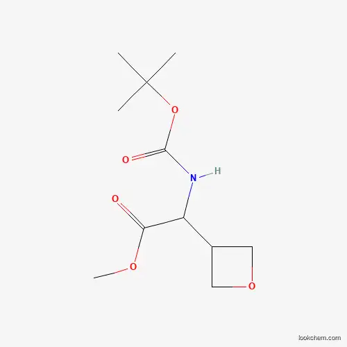 Molecular Structure of 1416323-08-4 (Methyl 2-((tert-butoxycarbonyl)amino)-2-(oxetan-3-yl)acetate)