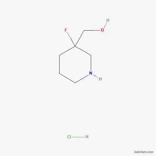 Molecular Structure of 1416440-21-5 ((3-Fluoropiperidin-3-yl)methanol hydrochloride)