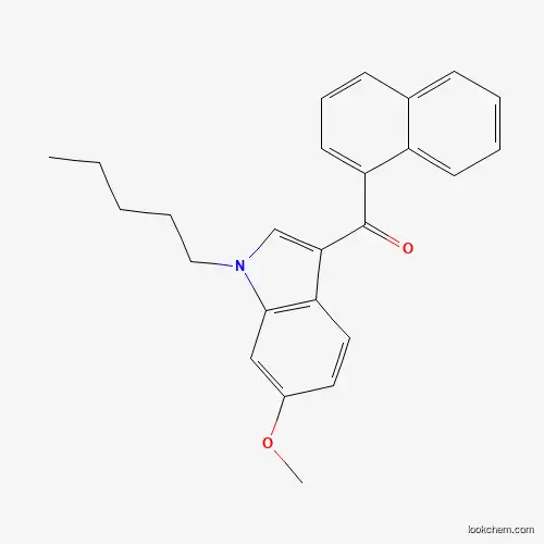 Molecular Structure of 1427325-49-2 ((6-Methoxy-1-pentylindol-3-yl)-naphthalen-1-ylmethanone)
