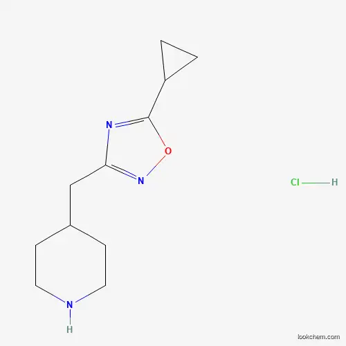 4-[(5-Cyclopropyl-1,2,4-oxadiazol-3-yl)methyl]piperidine hydrochloride