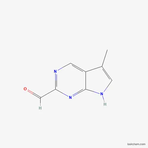 5-Methyl-7H-pyrrolo[2,3-d]pyrimidine-2-carbaldehyde