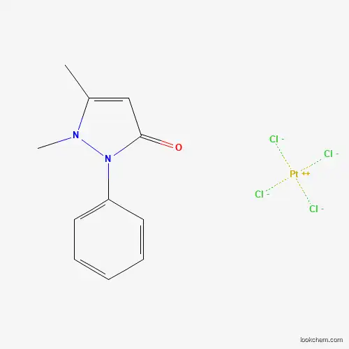 Molecular Structure of 16960-71-7 (1,5-Dimethyl-2-phenylpyrazol-3-one;platinum(2+);tetrachloride)