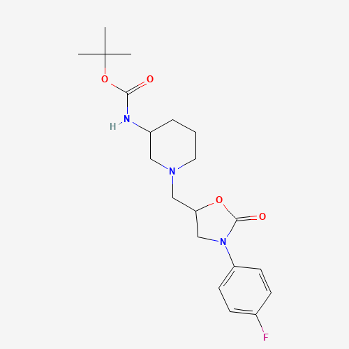 tert-Butyl N-(1-{[3-(4-fluorophenyl)-2-oxo-1,3-oxazolidin-5-yl]methyl}piperidin-3-yl)carbamate
