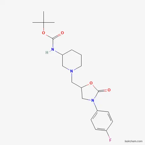 Molecular Structure of 1781241-32-4 (tert-butyl N-(1-{[3-(4-fluorophenyl)-2-oxo-1,3-oxazolidin-5-yl]methyl}piperidin-3-yl)carbamate)