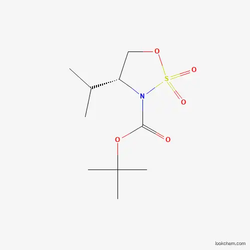 Molecular Structure of 1858273-22-9 ((r)-3-Boc-4-isopropyl-2,2-dioxo-[1,2,3]oxathiazolidine)