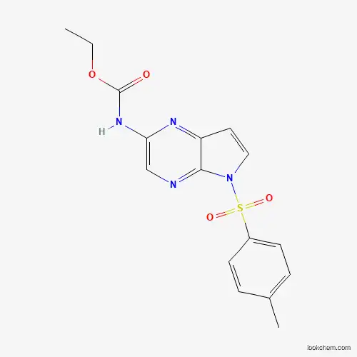 Molecular Structure of 1869118-24-0 (ethyl (5-tosyl-5H-pyrrolo[2,3-b]pyrazin-2-yl)carbamate)