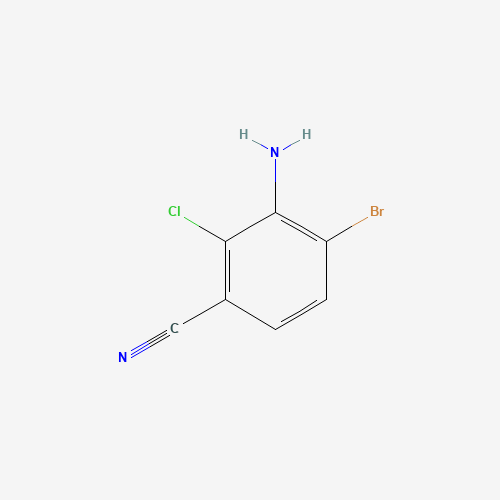 Molecular Structure of 1956335-13-9 (3-Amino-4-bromo-2-chlorobenzonitrile)