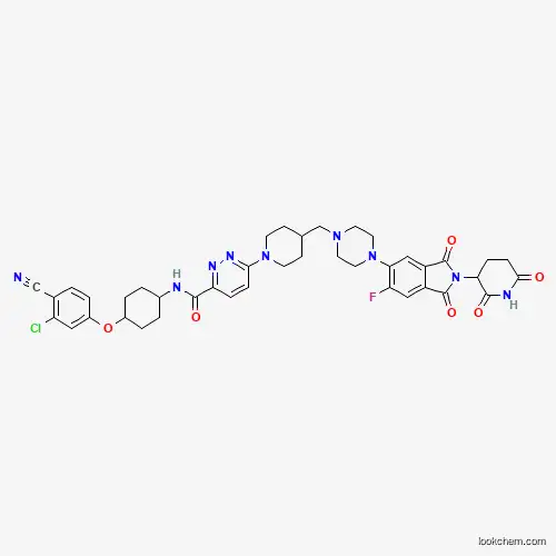 3-Pyridazinecarboxamide,N-[trans-4-(3-chloro-4-cyanophenoxy)cyclohexyl]-6-[4-[[4-[2-(2,6-dioxo-3-piperidinyl)-6-fluoro-2,3-dihydro-1,3-dioxo-1H-isoindol-5-yl]-1-piperazinyl]methyl]-1-piperidinyl]-