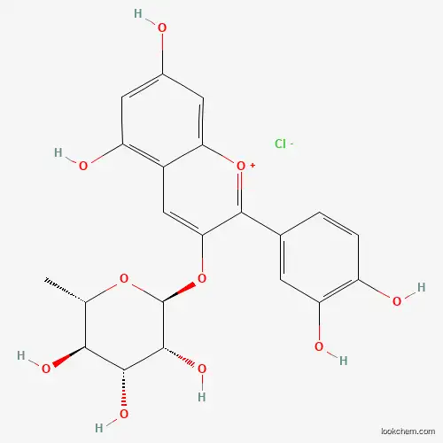 Molecular Structure of 38533-30-1 (Cyanidin-3-o-rhamnoside chloride)