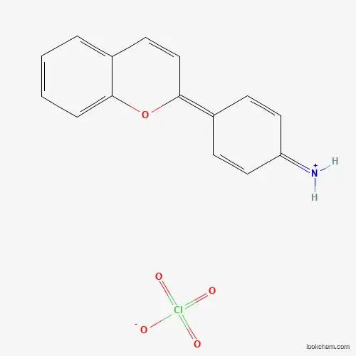 Molecular Structure of 49859-48-5 (4-(2H-1-Benzopyran-2-ylidene)cyclohexa-2,5-dien-1-iminium perchlorate)