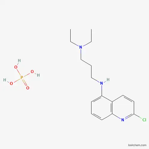 Molecular Structure of 5423-79-0 (Phosphoric acid--N~3~-(2-chloroquinolin-5-yl)-N~1~,N~1~-diethylpropane-1,3-diamine (1/1))