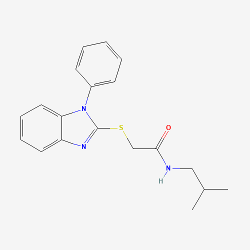 N-(2-methylpropyl)-2-[(1-phenyl-1H-benzimidazol-2-yl)sulfanyl]acetamide(5709-24-0)