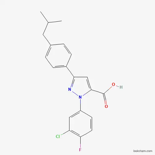 1-(3-CHLORO-4-FLUOROPHENYL)-3-(4-ISOBUTYLPHENYL)-1H-PYRAZOLE-5-CARBOXYLIC ACID