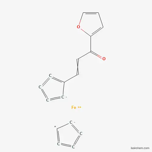Molecular Structure of 63510-08-7 (Iron(2+) cyclopenta-2,3,4,5-tetraen-2-id-1-yl 5-[3-(furan-2-yl)-3-oxoprop-1-en-1-yl]cyclopenta-1,2,3,4-tetraen-1-ide (1/1/1))