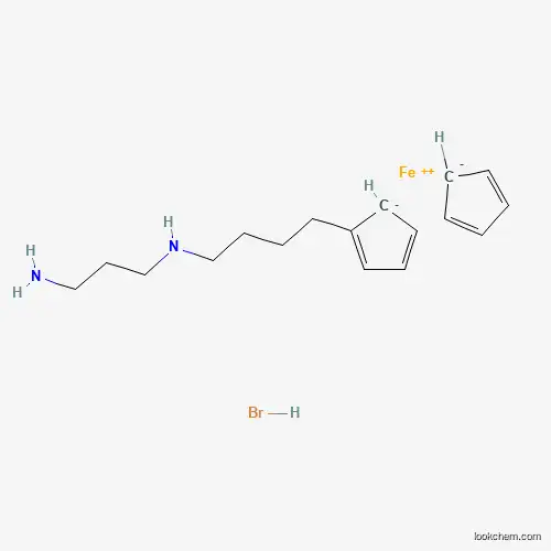 Molecular Structure of 66060-05-7 (Iron(2+) 2-{4-[(3-aminopropyl)amino]butyl}cyclopenta-2,4-dien-1-ide cyclopenta-2,4-dien-1-ide--hydrogen bromide (1/1/1/1))