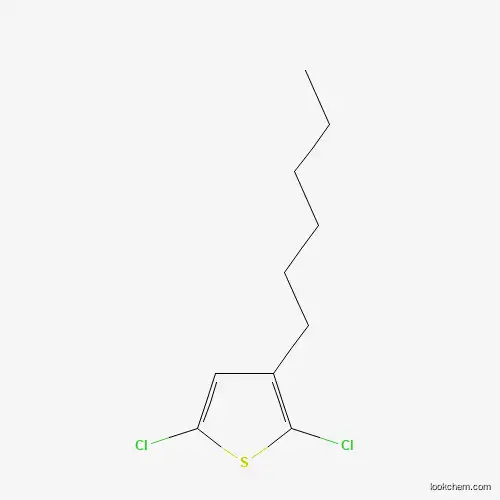Molecular Structure of 817181-79-6 (2,5-Dichloro-3-hexylthiophene)
