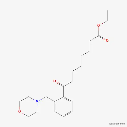 Molecular Structure of 898751-61-6 (Ethyl 8-[2-(morpholinomethyl)phenyl]-8-oxooctanoate)