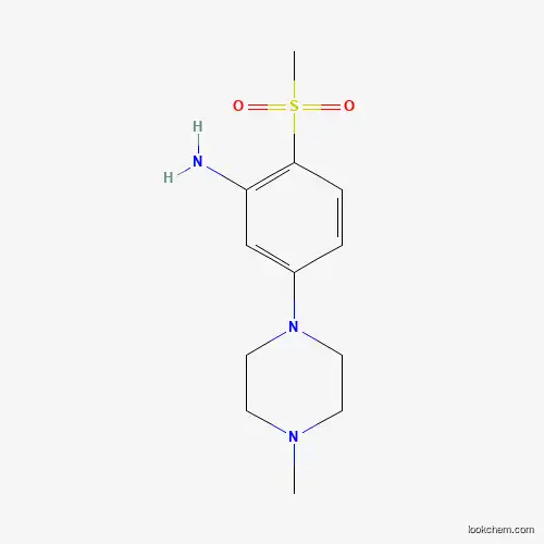 Molecular Structure of 942474-25-1 (5-(1-Methylpiperazin-4-yl)-2-methylsulfonylaniline)