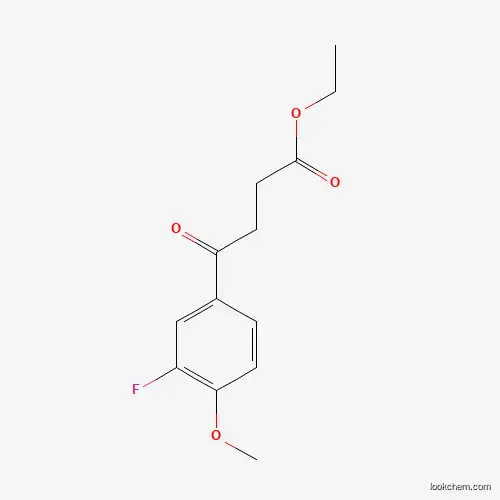 Molecular Structure of 951889-97-7 (Ethyl 4-(3-fluoro-4-methoxyphenyl)-4-oxobutanoate)